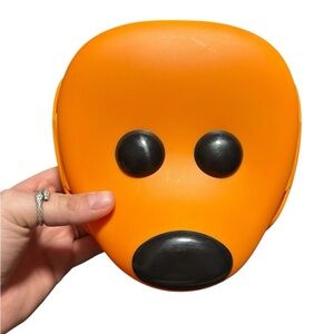 IKEA Dog Face Snack Container Kids Lunch Box Orange Plastic Storage Box w/ Ears